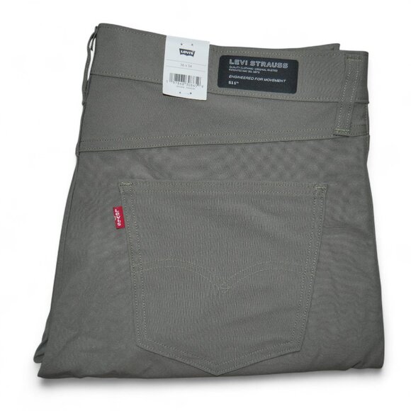 Levi's 511 Men's Size 36x34 Slim Fit Tech Pants Performance Stretch Olive Green - Picture 5 of 15